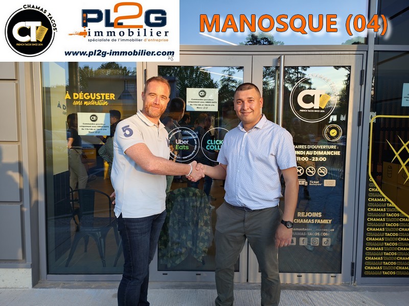 PL2G Immobilier implante l'enseigne CHAMAS TACOS à Manosque (04)