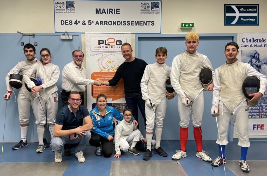 PL2G Immobilier renouvelle son partenariat avec Marseille Escrime Club