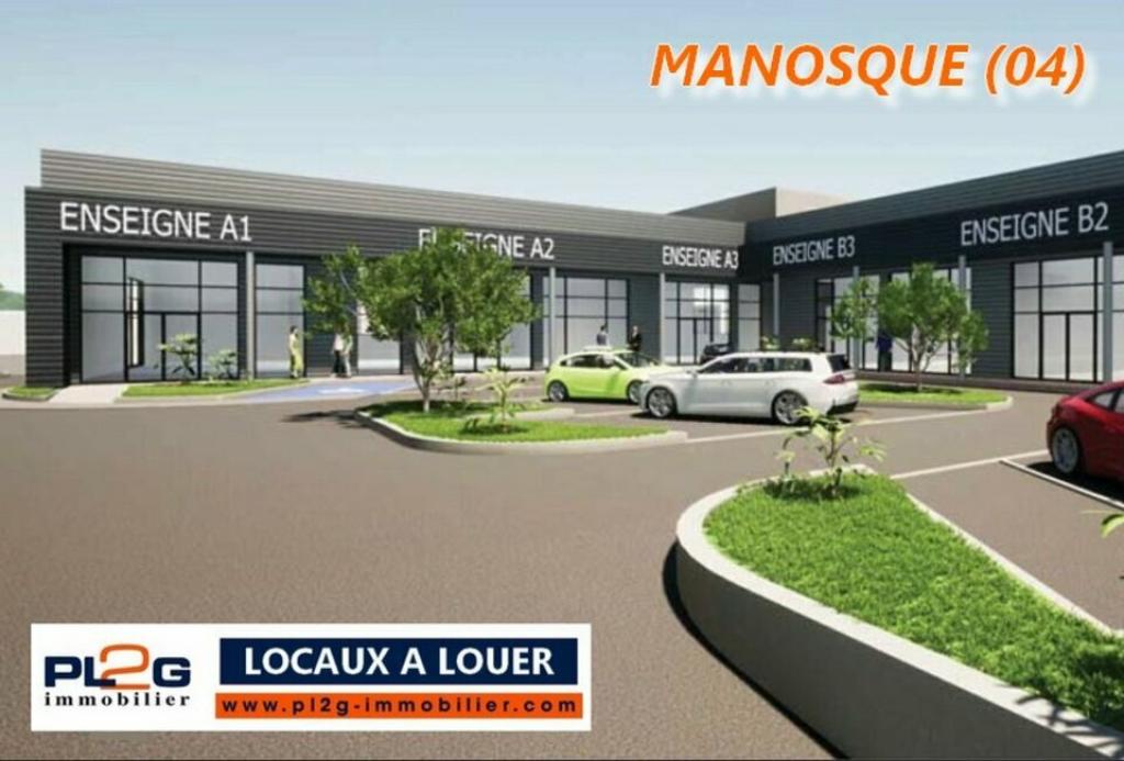 Locaux à louer à Manosque en zone commerciale 620m²
