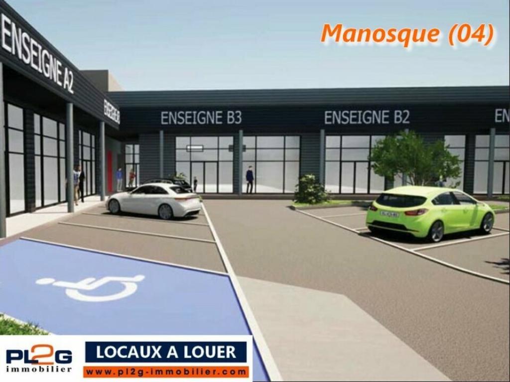 Locaux commerciaux à louer à Manosque 520m² avec parking