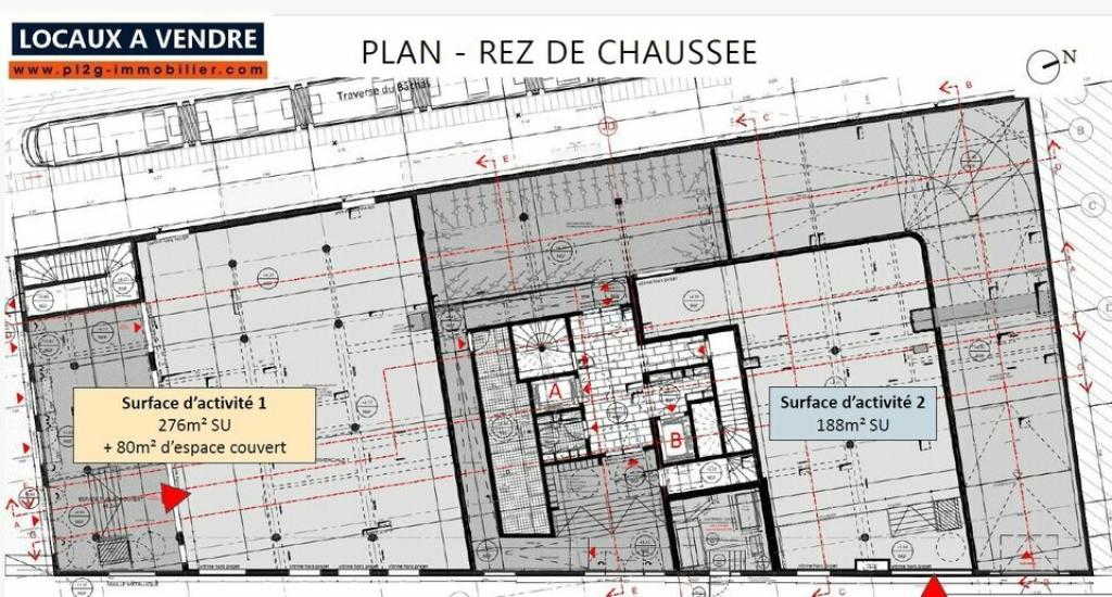 À vendre local commercial neuf pour activité restauration à Marseille 13003, quartier Saint-Mauront, Euroméditerranée