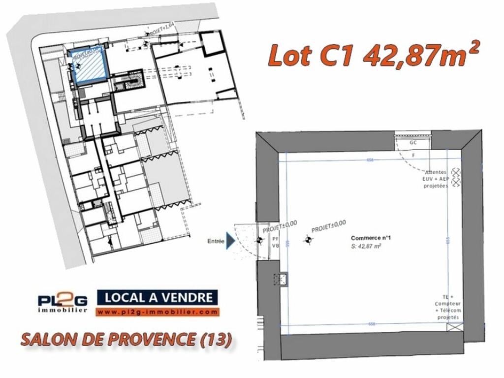 Local en VEFA centre ville Salon de Provence