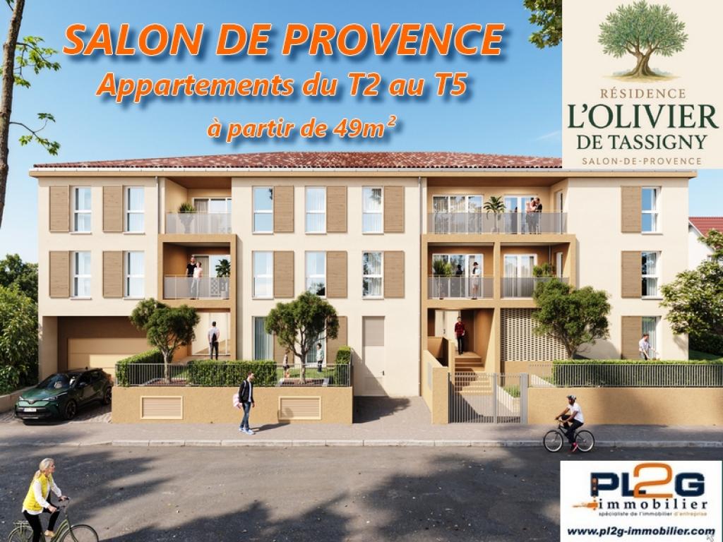 Programme neuf à Salon-de-Provence – Résidence L’Olivier de Tassigny – Appartements du T2 au T5 éligibles LLI